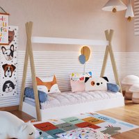 Cama Infantil Cabana Branco/Itapuã - Completa Móveis