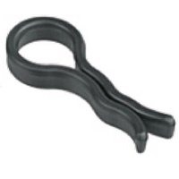 Kit 36 Presilhas para Calça Clips Prendedor de Cabides 8x2cm Preto Plástico