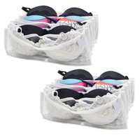 Conjunto 2 Colmeias Organizadoras Gavetas Peças Íntimas Sutiãs Plástico Branco