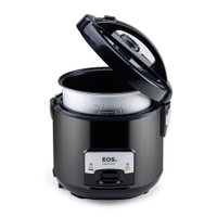 Panela Elétrica de Arroz EOS 5 Xícaras Inox All Black com Tampa de Vidro Clear Glass EPA05PP