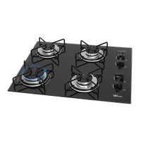 Cooktop a Gás Fischer Fit Line com 4 Bocas Preto Bivolt 36350[102675]