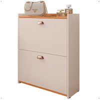 Sapateira Closet Vertical Organizadora 12 Pares Calçados Unissex Prateleira Gavetas Basculante Off White/Cinamomo - RPM
