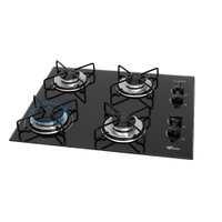 Cooktop a Gás Fischer 4 Bocas Fit Line Preto - Bivolt