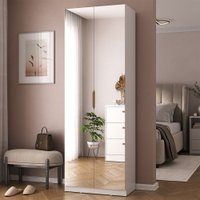 Sapateira Sublime 2 Portas com Espelho 100% Mdf Branca - Mambel