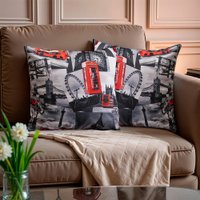 Kit 2 Capas de Almofadas Londres 45x45cm Cama inBox