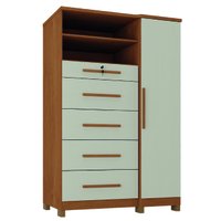 Cômoda com Sapateira e Cabideiro Multiuso Com 5 Gavetas e 1 Porta Imperial Zanzini