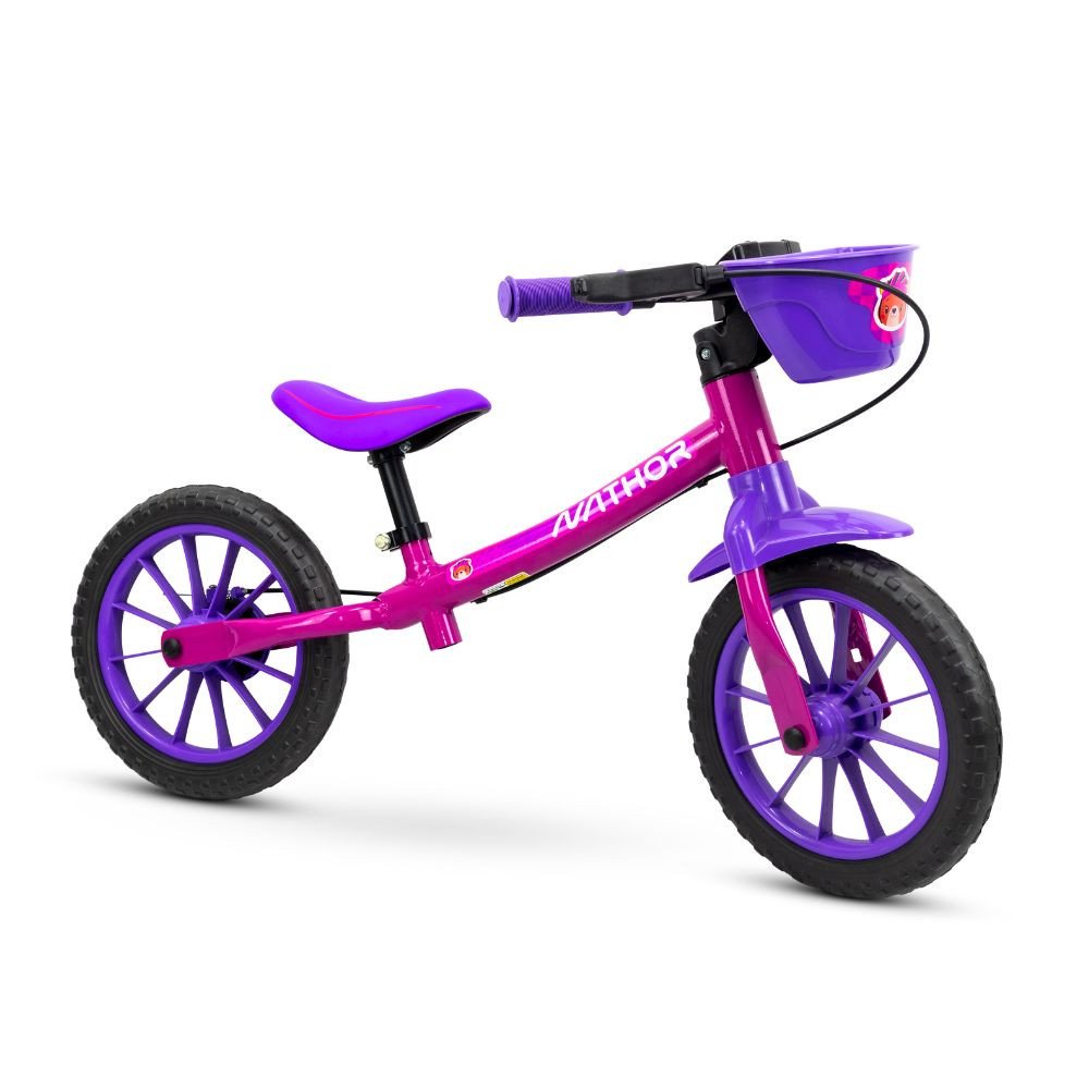 Bicicleta Nathor Aro 12 Balance Rosa/Roxo