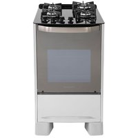 Fogão de Piso Suggar Master Grill 4Q Mesa Vidro Prata Inox 220V FGVMTG412PRIX