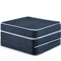 Puff Dobrável Solteiro 3 em 1 Multiuso 100 Espuma D33 BF Colchões - Azul