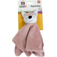 Naninha para Bebê Soninho Encantado 27x27cm Raposa Rosa