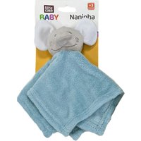 Naninha para Bebê Soninho Encantado 27x27cm Elefante Azul/Cinza