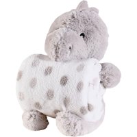 Bichinho de Pelúcia Premium com Manta New Bebê 100x75cm Cinza