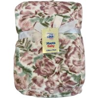 Manta Bebê Oportunity Flannel Fleece 100x75 Flores