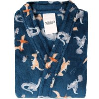 Kit Manta e Roupão Kids Infantil Microfibra 150x220cm Mundo dos Dinos - 4 a 6