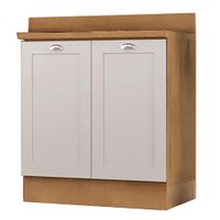 Balcao Para Pia Com Tampo 2 Portas 80 cm CD1012403 Branco Dtall
