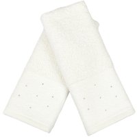 Kit 5 Toalha Lavabo Cristal Natalina 30x50cm Off White