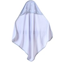Toalha Capuz Bebê 70x70 Toque Aveludado Super Macia Estrelinha Cinza