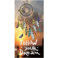 Toalha de Praia Microfibra Anti Areia New 70x140cm Follow Your Dream