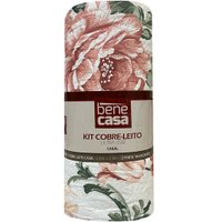 Kit Cobre Leito Casal Ultra Lisse Estampado 210x230cm Flowers Pink
