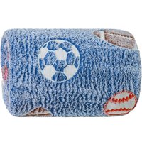 Manta Solteiro Brilha no Escuro New 150x220cm Azul Esportes