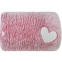 Manta Solteiro Brilha no Escuro New 150x220cm Rosa Coração