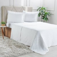 Kit Colcha King Miraggio New Soft 260x280cm Branco