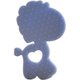 Mordedor Girafa Funny para Bebê de Silicone 7,03x6,55x0,83cm Azul