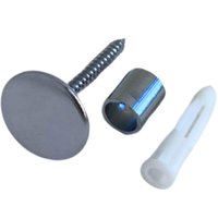 Gancho Pino de Metal 1,5cm Cromado para Espelho de Parede Fixador Duler Cabideiro