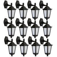 Kit 12 Arandelas Coloniais Pretas Bivolt Luminárias de Parede Grega Jardim Pátio Dital