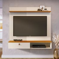 Painel para TV Até 55 Polegadas Iris 1 Porta Cinamomo/Off White - Madetec