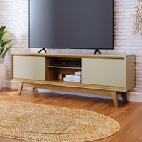 Rack para TV Até 65 Polegadas Atlas 2 Portas Cumaru/Opala - Madetec