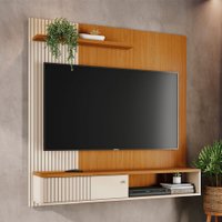 Painel para TV Até 65 Polegadas Aurora 1 Porta Cinamomo/Off White - Madetec