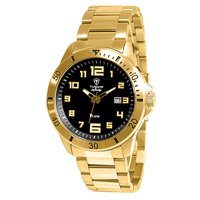 Relógio Masculino Tuguir Analógico Infinity TGI37012 - Dourado e Preto