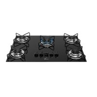 Cooktop a Gás Fischer 5 Bocas Fit Line Preto - Bivolt