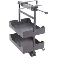 Coluna Baixa Masutti 2 Bandejas 33x48x61cm Cinza Corrediça Deslizante Móvel