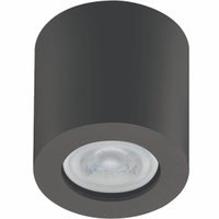Spot de Sobrepor Redondo Preto Bivolt MR16 Luminária de Teto em Poliestireno Dital Zoom