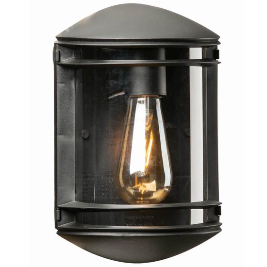 Arandela Bivolt Externa Interna Preta 19x25cm Elegance Lente