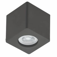 Spot de Sobrepor Quadrado Preto Zoom Luminária de Teto Baixa 1 Lâmpada MR16 Bivolt Dital