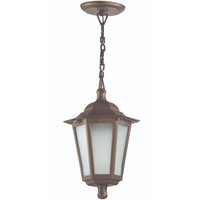 Luminária de Teto Pendente Marrom Colonial com Lente Fosca Polipropileno Dital Linha Grega