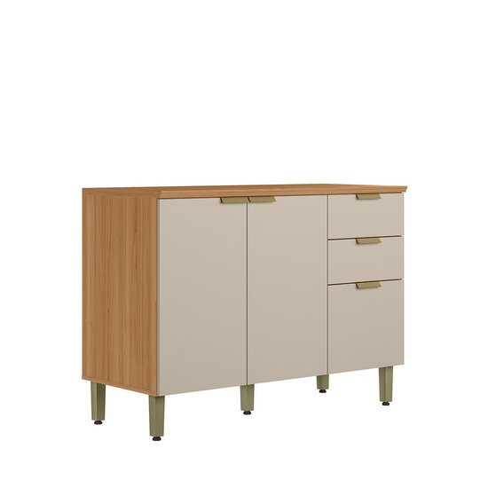 Balc&atilde;o 3 Portas 120cm 2 Gavetas Selene Linea Brasil