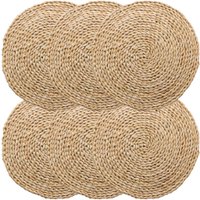 Jogo 6 Americano Fibra Natural Estilo Rústico 38cm Cru