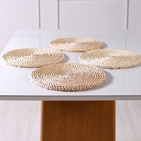 Jogo 30 Americano Fibra Natural Estilo Rústico 38cm Cru