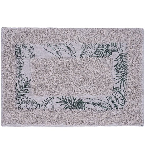 Tapete de Banheiro Slim Algodão 40x60cm Folhagem