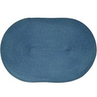 Kit 6 Americano Requinte Liso para Mesa Oval 30x45cm Navy