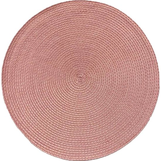 Kit 2 Americano Requinte Liso para Mesa Redondo 38cm Rosê