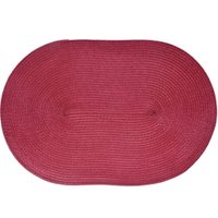 Kit 8 Americano Requinte Liso para Mesa Oval 30x45cm Bordô