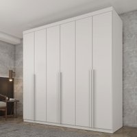 Guarda-Roupa Casal Joinville 6 Portas 4 Gavetas Neve - Tcil Móveis