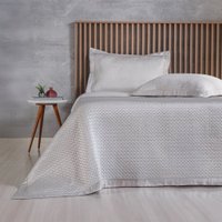 Kit Colcha King Satinatta Cetim Toque Pele de Pessego 260x280cm Suede Claro