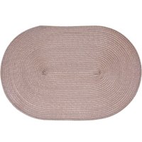 Kit 6 Americano Requinte Liso para Mesa Oval 30x45cm Taupe