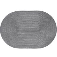 Kit 10 Americano Requinte Liso para Mesa Oval 30x45cm Chumbo